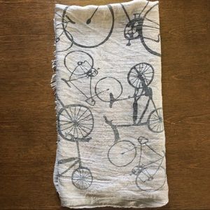 Scarf with Bicycle Design